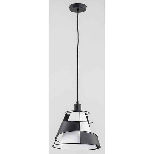 Závěsná lampa nad barový stůl moderní černá bílá Alfa