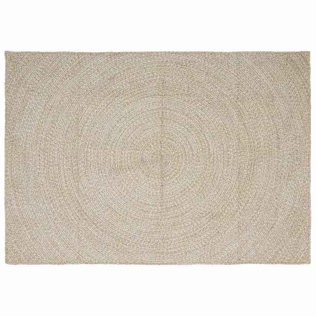 vidaXL Koberec do oblasti Přírodní a bílá 160 x 230 cm juta