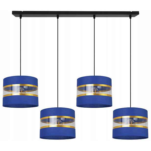 Závěsná Stropní Lampa Lustr Glamour Zlaté Pruhy Stínidlo Do Pokoje