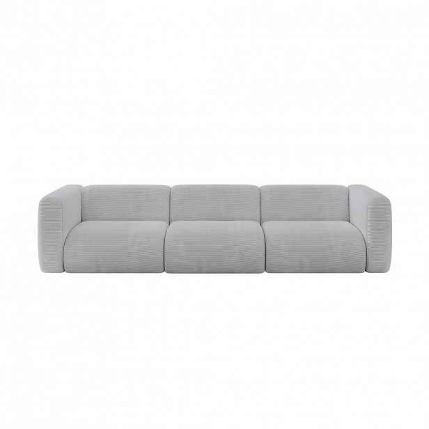 ALTDECOR MODULÁRNÍ pohovka MIRA-S2, 3místná, 319 × 89 × 70 cm, šedá, manšestr
