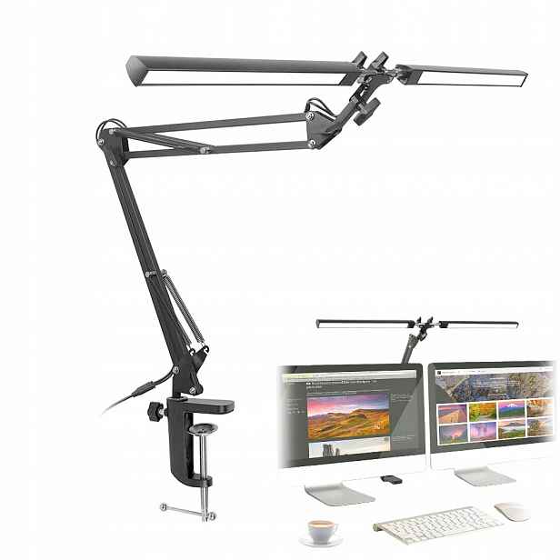Led Stolní Lampička, Dvojitá Kreslicí Lampa, Regulace 24W