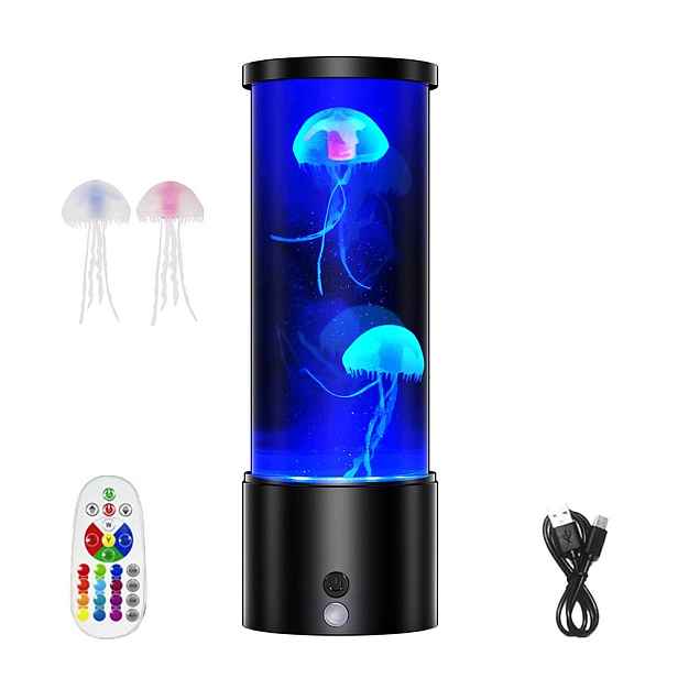 Lampa Lampka Lawa Rgb Led Medúza Noční Stolní Osvětlení Dárek