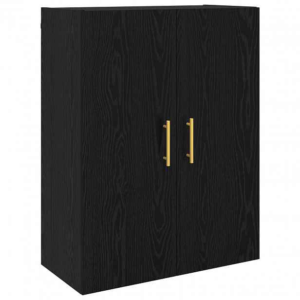 vidaXL Nástěnná skříňka Černý dub 69,5 x 34 x 90 cm Kompozitní dřevo