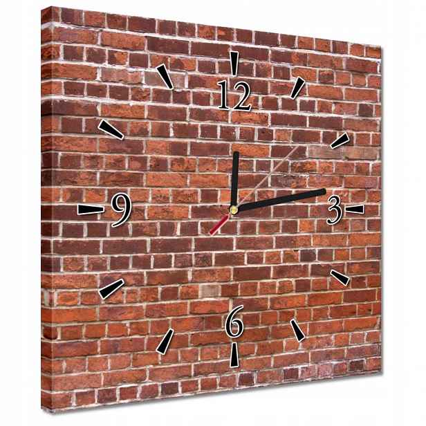 Hodiny 30x30 Cihlová zeď Cihly