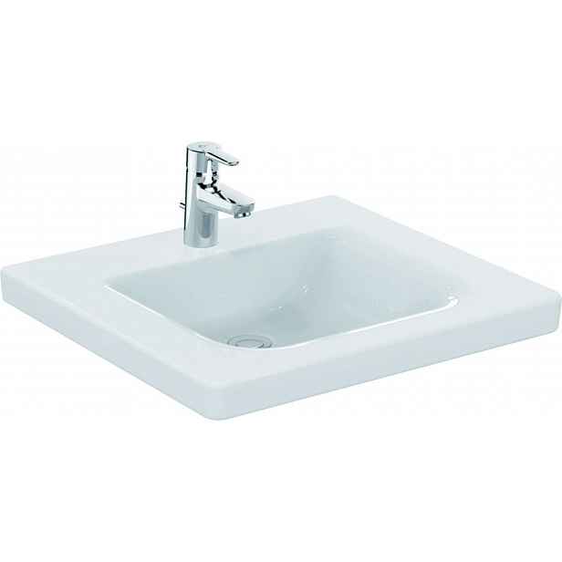 Ideal Standard Connect Freedom - Umyvadlo 60x56 cm, 1 otvor baterii, bez přepadu, bílá E548501