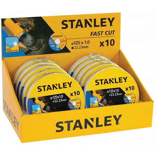 Stanley - Řezný kotouč na nerezovou ocel a kovy, 125x22,2 mm, 10 ks STA38257-XJ
