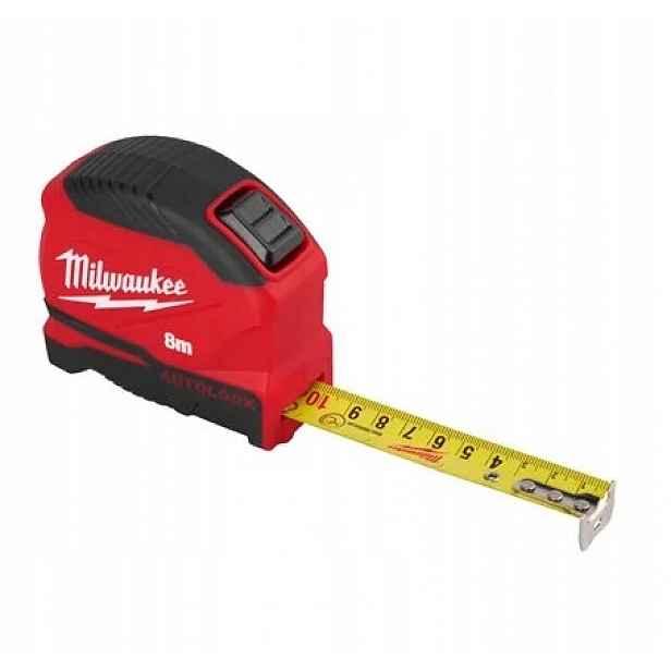 Svinovací metr 8 m Páska 25 mm Zámek Milwaukee Auto Lock Gen 2 4932498774