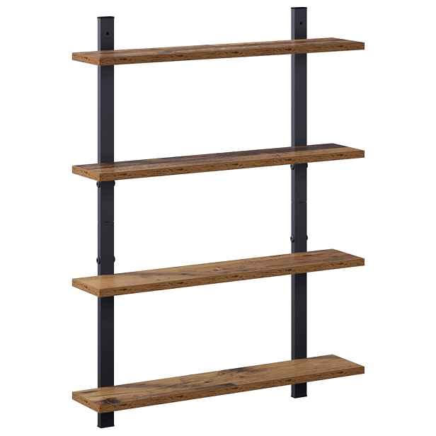 vidaXL Nástěnná polička Staré dřevo 60.5 x 13.5 x 80.5 cm