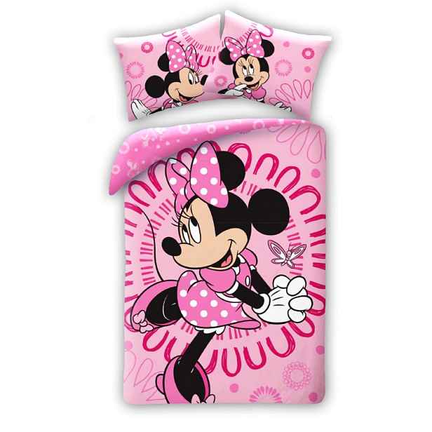 Bavlněné Povlečení Minnie Mouse 140 Cm