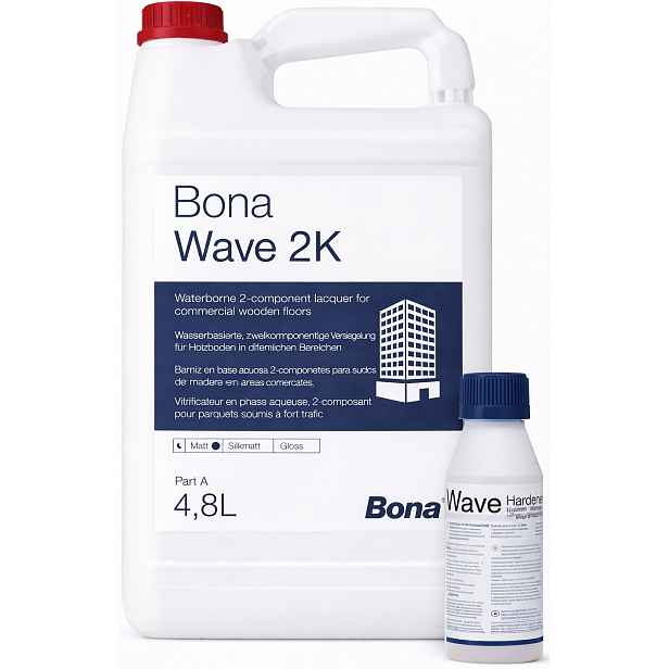 Bona Wave 2K Mat 5L vodní lak na parkety a dřevěné podlahy