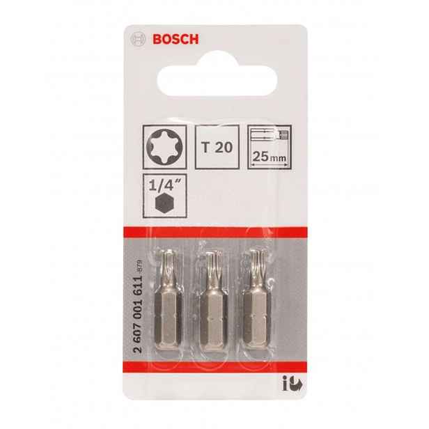 Bosch - Sada bitů T20, délka 25 mm, 3 ks 2607001611