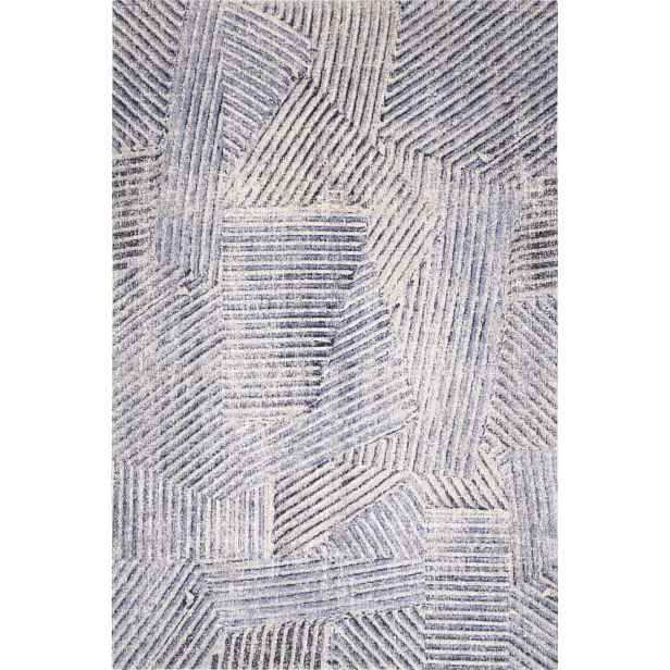 Světle modrý vlněný koberec 133x180 cm Strokes – Agnella