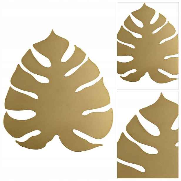 Zlaté nástěnné svítidlo Monstera v předsíni s jemným leskem Tk Lighting