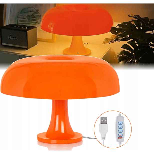 Stolní Houbová Lampa Se 3 Barevnými Teplotami Do Ložnice Obývacího Pokoje V Baru