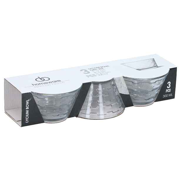 Edco Skleněná miska LYCIUM 300ml 3ks