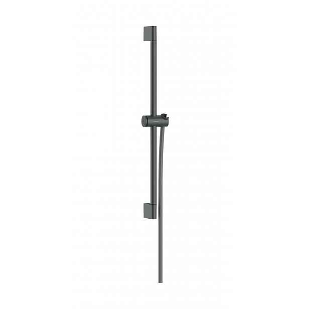 Hansgrohe Unica - Sprchová tyč 67 cm, se sprchovou hadicí, kartáčovaný černý chrom 24400340