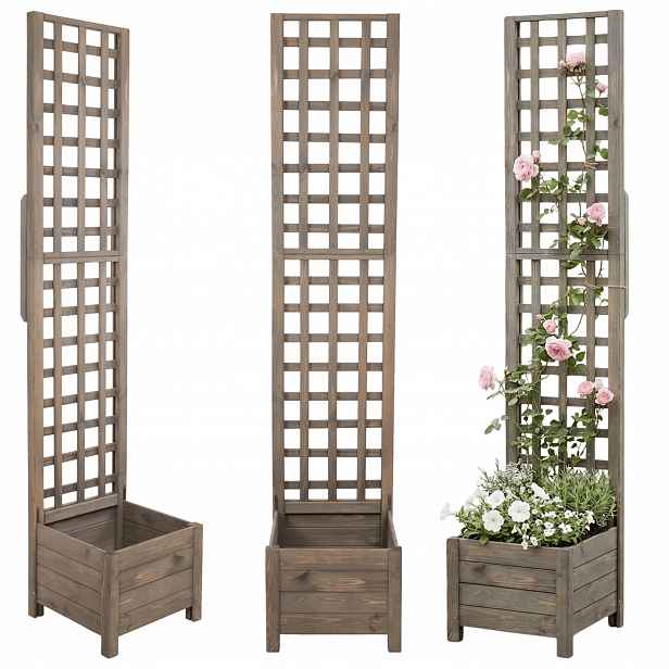 Pergola dřevěný vysoký květináč, truhlík na květiny 190x40x40 na nohách