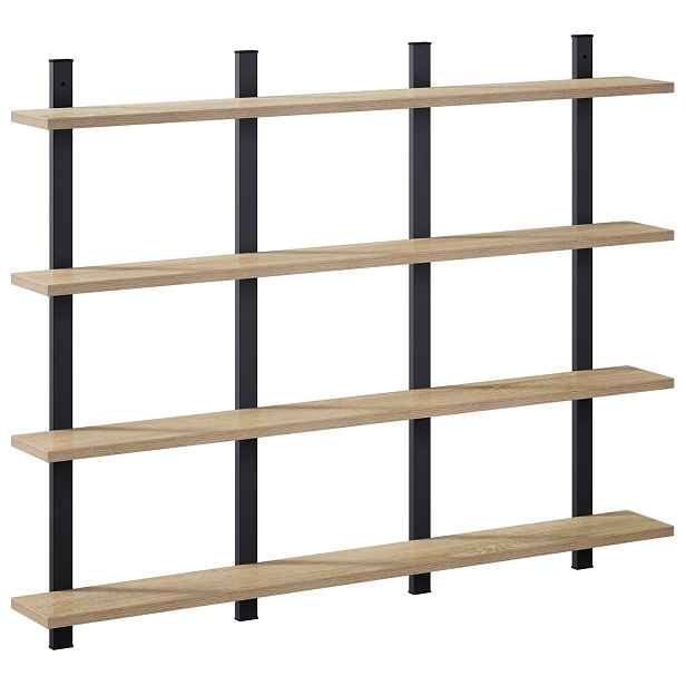 vidaXL Nástěnná polička Dub sonoma 102 x 13.5 x 80 cm Kompozitní dřevo