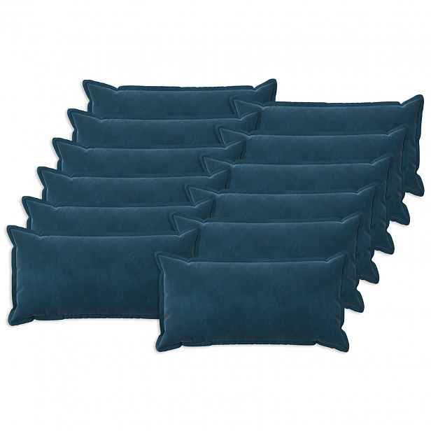 vidaXL Povlak na polštář 12 pcs HOUTEN Modrá 40 x 80 cm Samet