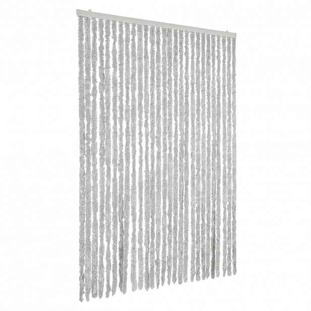 vidaXL Závěs proti hmyzu šedý 118 x 220 cm žinylka