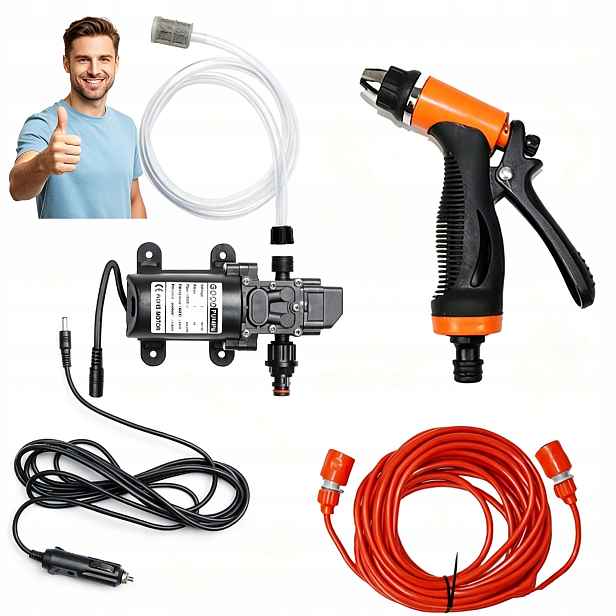 100W 12V Elektrická Tlaková Myčka A Pumpa Do Auta Pro Automobily 120 Psi