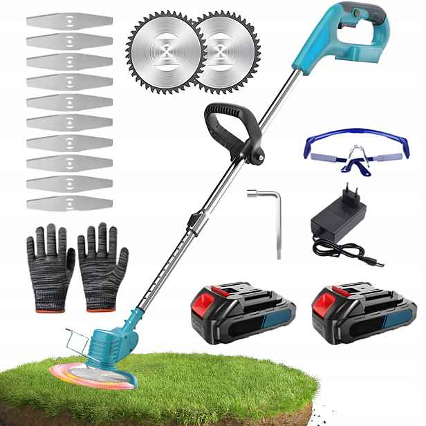 21V Elektrická Bezdrátová Sekačka 650W S 2 Aku 1300mah Set
