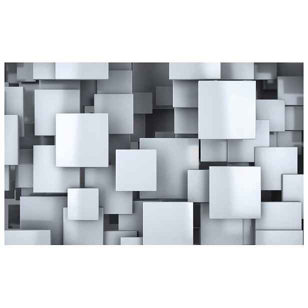 Fototapeta Šedé Kubiki Geometrická abstrakce na zeď 250x175 lepidlo
