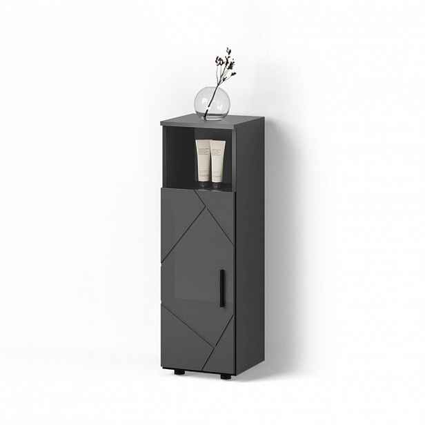 Livinity® STŘEDNÍ SKŘÍŇKA Ronco Antracitový vysoký lesk 30 x 95 cm