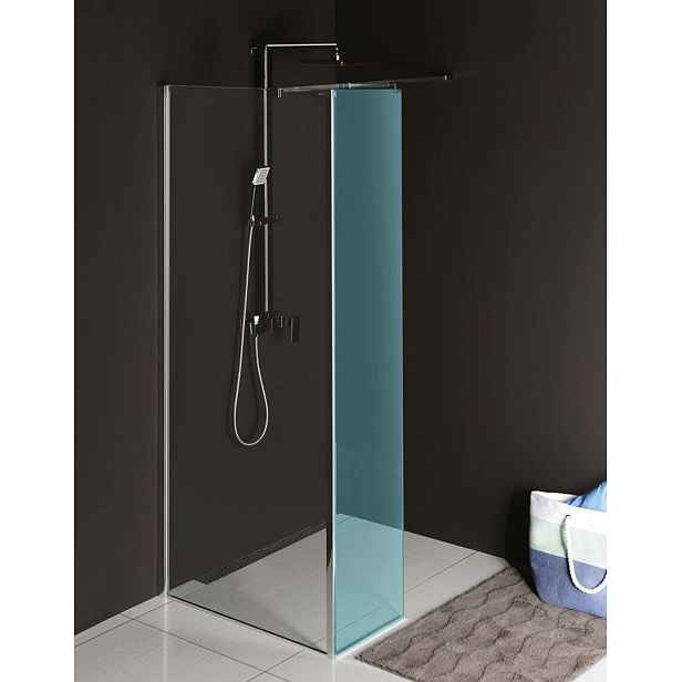 Polysan Modular Shower - Pevná sprchová stěna MS2, 80 cm, pro připojení pevného panelu, čiré sklo MS2A-80
