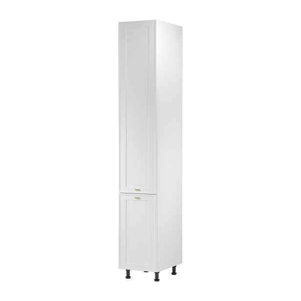 Vysoká kuchyňská skříň SALERNO - šířka 40 cm, bílá, levé provedení