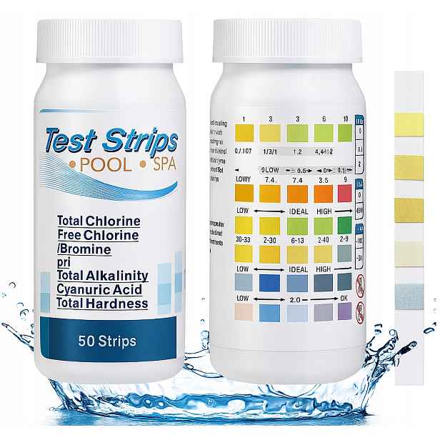 Měřič bazénového testeru Ph Chlor Brom Alkalicita vody Páskový tester 4v1