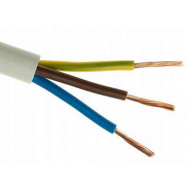 Bytový kabel Omy 3x0,75 O5,6 mm kulatý bílý H03VV-F 100 m