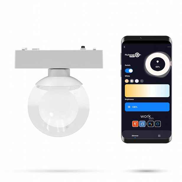 Reflektor Zigbee Tuya Kula 6W B80 Slim Track a FiberFLEX 48VDC Bílý