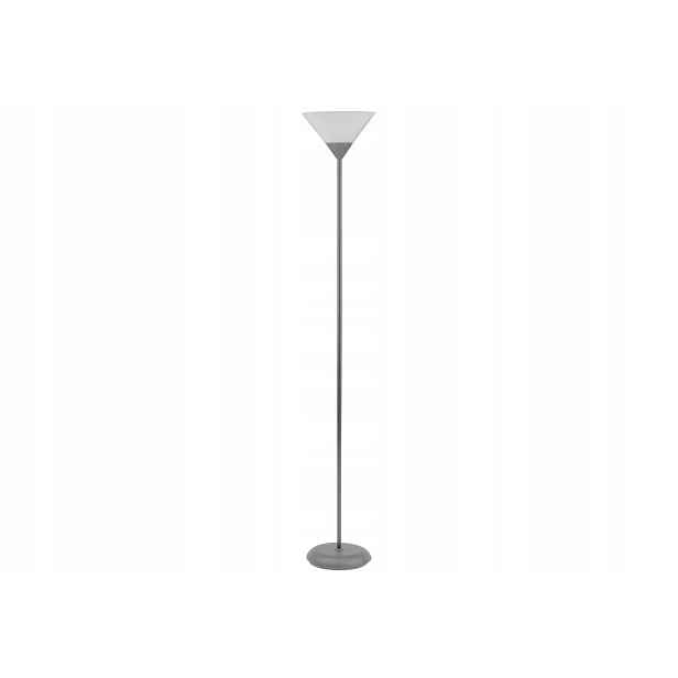 Stojací podlahová lampa Juna stříbrno-bílá