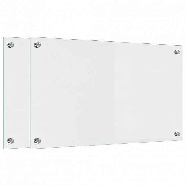 vidaXL Kuchyňský obklad 2 ks Transparentní 70 x 40 cm tvrzené sklo
