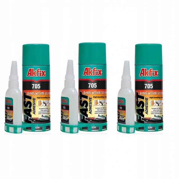 3X Lepidlo Akfix Aktivátor 65 g 200 Ml