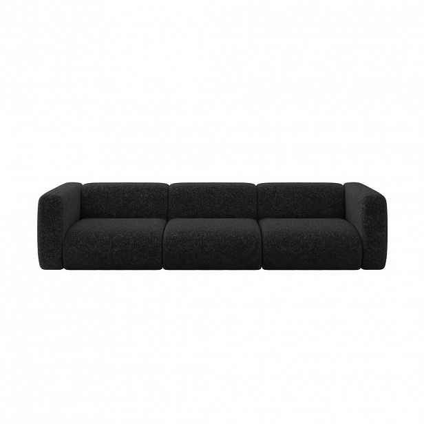 ALTDECOR MODULÁRNÍ pohovka MIRA-S2, 3místná, 319 × 89 × 70 cm, černá, velur