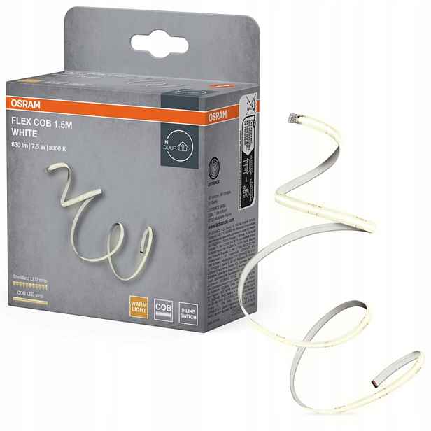 Led pásek 7.5W 630lm 3000K Teplá žlutá 1.5 m Flex Strips Osram