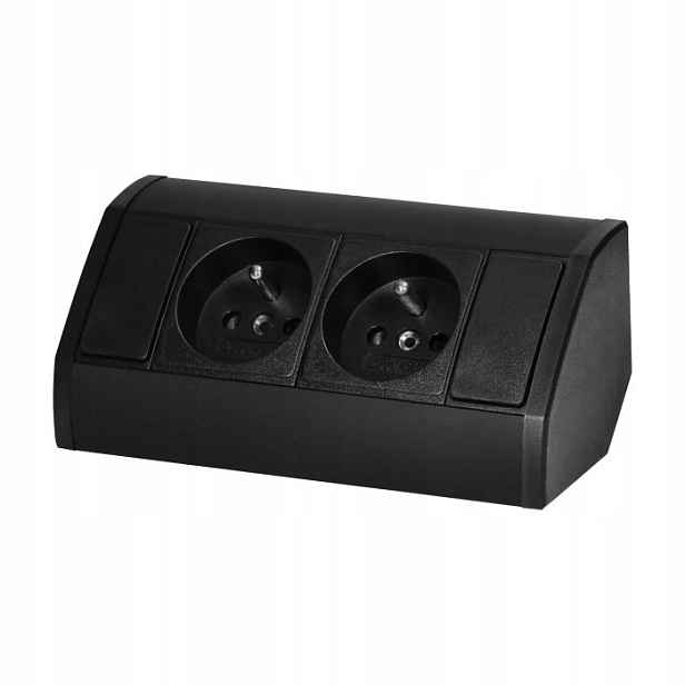 Podskříňová nábytková zásuvka 2x230V OR-GM-9005/B