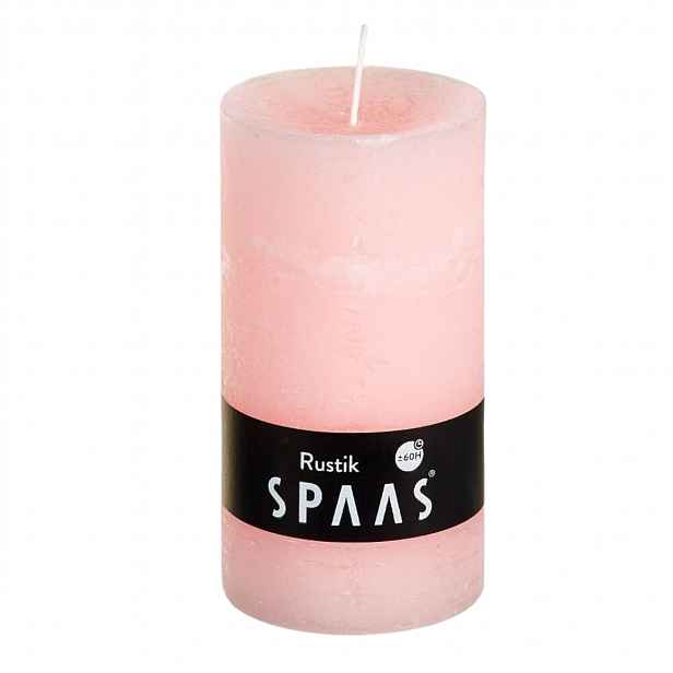 Sloupová svíčka SPAAS RUSTIK 13 cm růžová