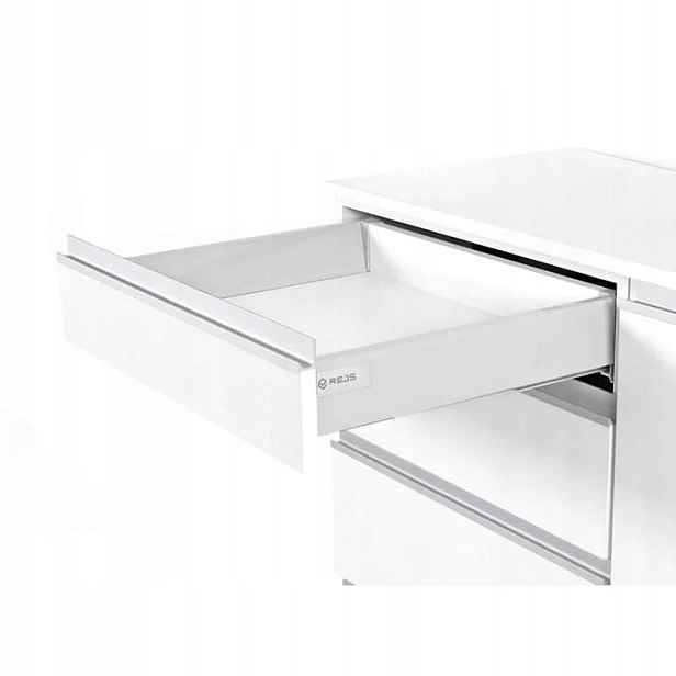Šuplík Rejs Comfort Box S Tlumením Dovírání L550 Nízká Bílá Plný Výsuv 35 Kg 3D
