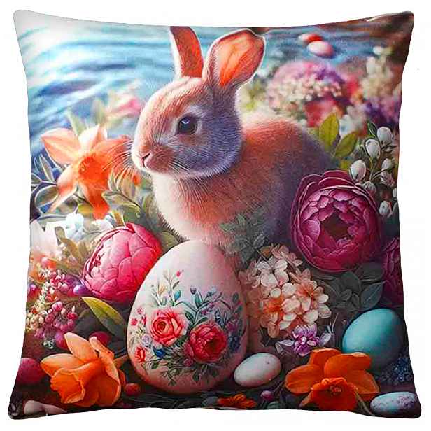 Velikonoční povlak na polštář EASTER BUNNY NEW 40x40 cm Mybesthome