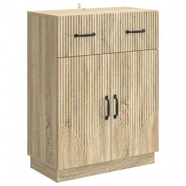 vidaXL Servírovací skříň Dub sonoma 66 x 34,5 x 87 cm Kompozitní dřevo