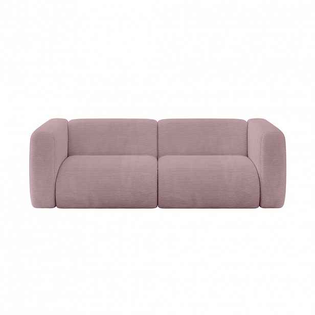 ALTDECOR MODULÁRNÍ pohovka MIRA-S1, 2místná, 228 × 89 × 70 cm, růžová, manšestr
