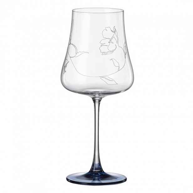 Bohemia Iduna Blue Bottom Skleničky 650ML Víno 6 Ks