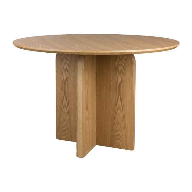 Kulatý jídelní stůl v dekoru dubu ø 120 cm Laurent – White Label