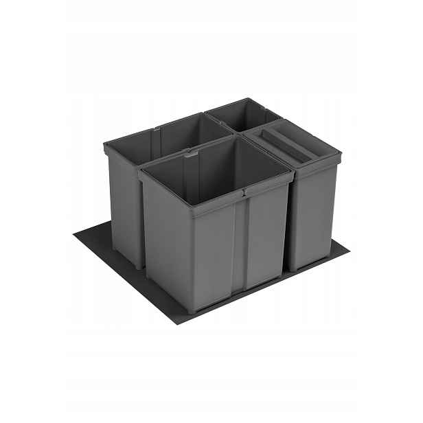 Odpadkový Koš Peka Quattro Třídič Odpadu 600 2X17L 2X8L Antracit