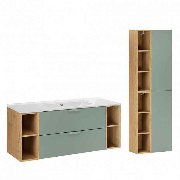 Petits-meubles KOUPELNOVÝ NÁBYTEK 121cm Oria 2er-Set Zelená
