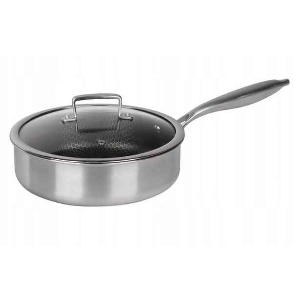 Hluboká ocelová pánev s poklicí 28 cm Masterpan