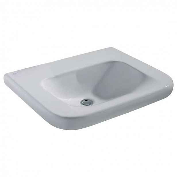 Ideal Standard Contour 21 - Umyvadlo bezbariérové 65x56 cm, bez otvoru pro baterii, bez přepadu, bílá S253401